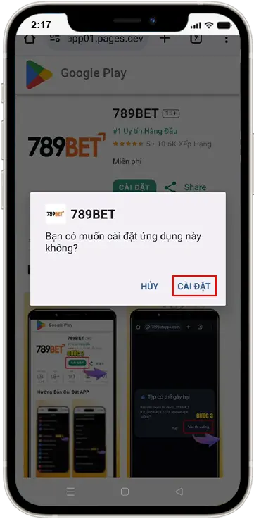 Bước 3: Chọn ''Vẫn Tải Xuống''